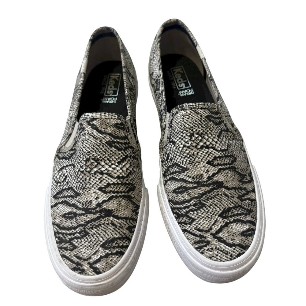 KEDS Snake Print Double Decker Dream Foam Slip On Sneakers Women's size 9